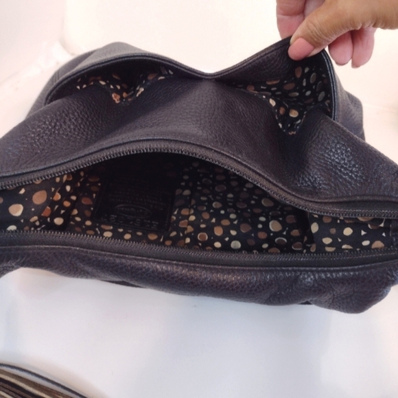 Brighton black pebble leather boho bag - Picture 8 of 10